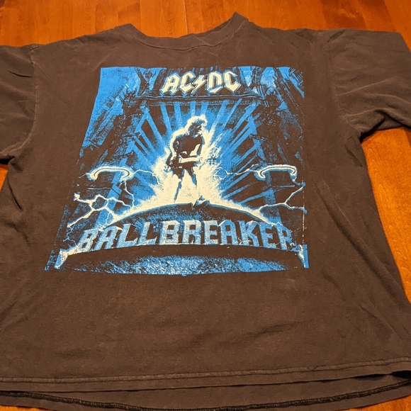 100% Original Vintage AC/DC Ball breaker/ Hard as a Rock Contert T-Shirt - Picture 1 of 7